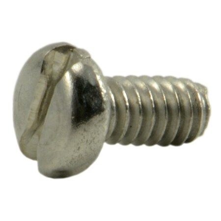 Midwest Fastener #0-80 x 1/8 in Slotted Pan Machine Screw, Plain 18-8 Stainless Steel, 25 PK 64081